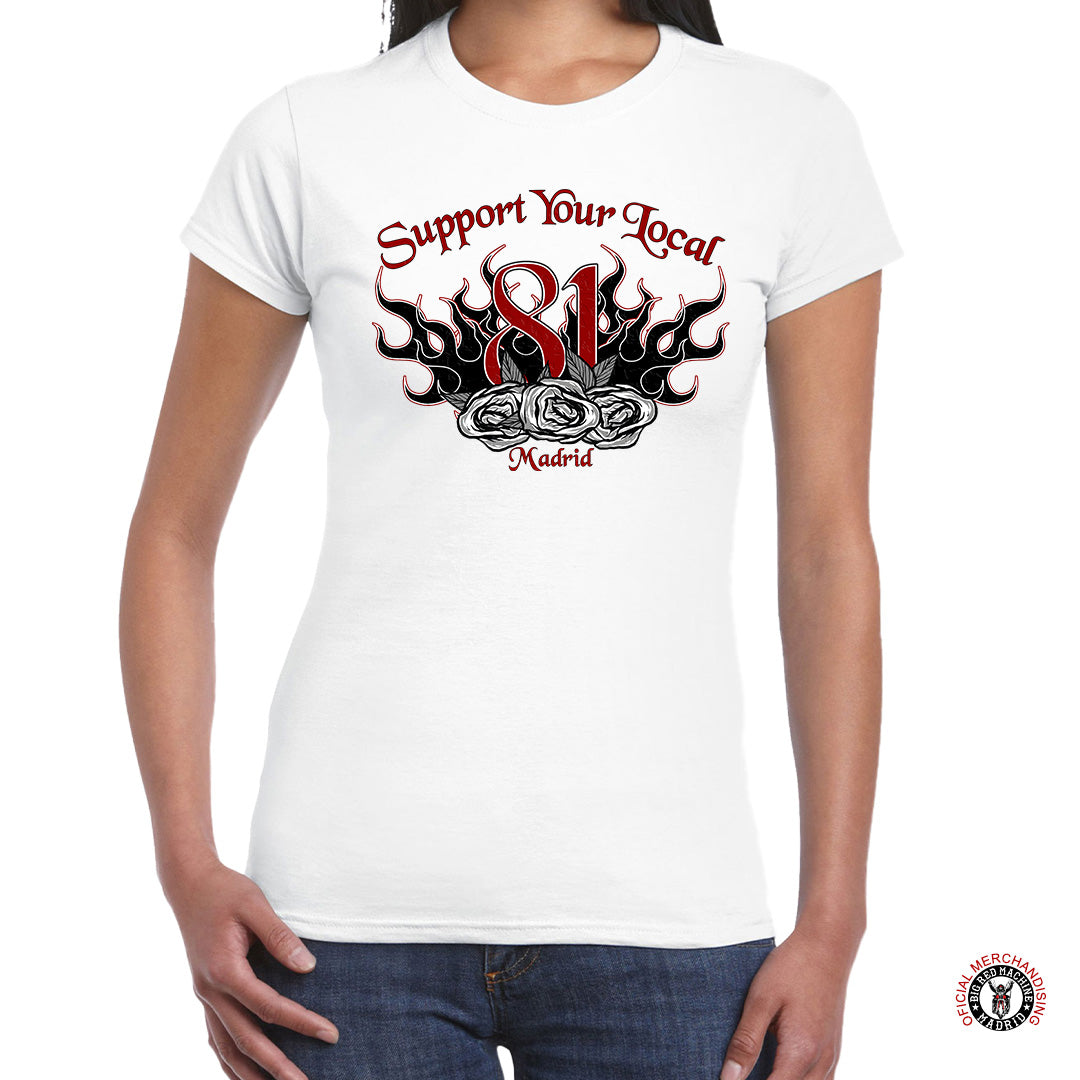 Hell Flower – Camiseta Premium Mujer Support 81 Madrid