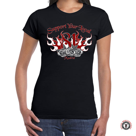 Hell Flower – Camiseta Premium Mujer Support 81 Madrid