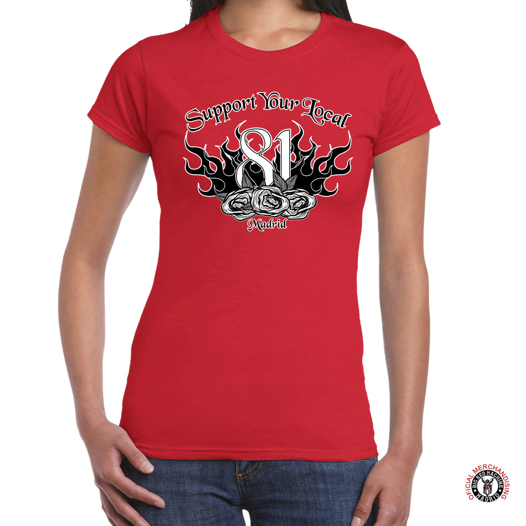 Hell Flower – Camiseta Premium Mujer Support 81 Madrid