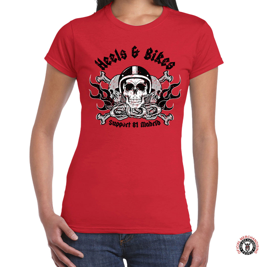 Heels And Bikes – Camiseta Premium Mujer Support 81 Madrid