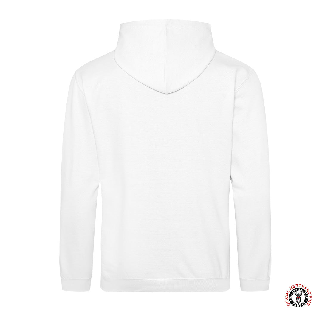 Support81 Sudadera Premium Thug Life Blanca De 280g - Actitud Al Estilo Biker