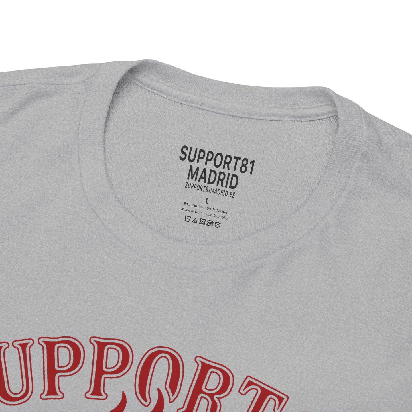 Label View Biker Skull And Flames T-Shirt Support 81 - Motorcycle And Rocker Style Piston Tee