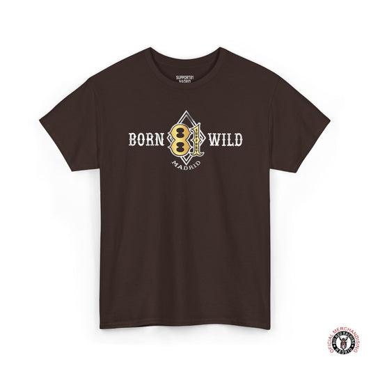 Brown Support 81 Born Wild Motorcycle T-Shirt - Biker Graphic Tee