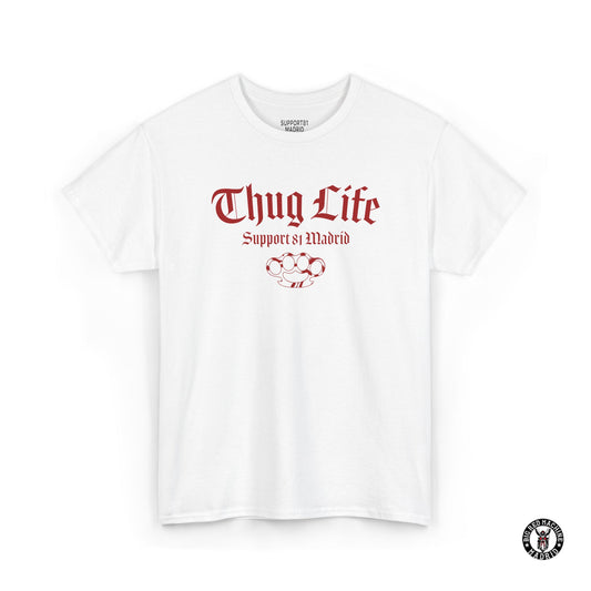 WhiteT-Shirt Support 81 Madrid "Th_g Life" Streetwear Motorcycle Tee