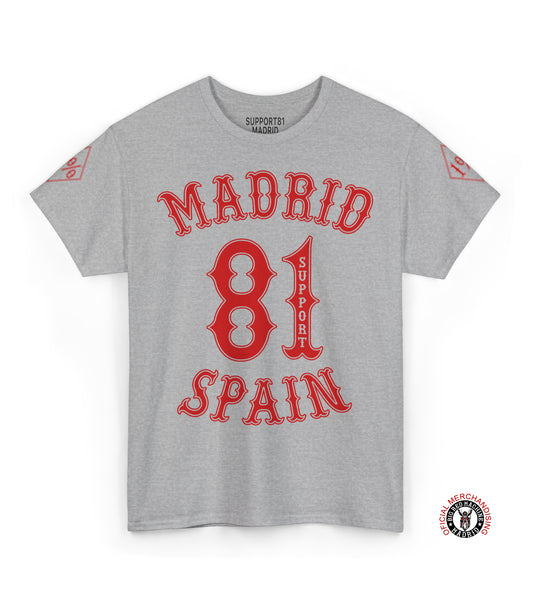 Madrid Support 81 Spain Heavy Cotton Tee, MC Style And Biker T-Shirt, Motorcycle Clothing, Motorcycle Club Shirt, Custom Shirt, Chopper Tee
