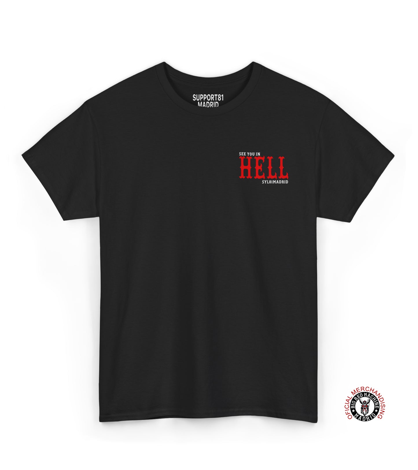 Support 81 Madrid T-Shirt See You In Hell, Motorcycle Club Inspired Tee For Men & Women, MC Supporter Shirt, Hells Angels Club Style