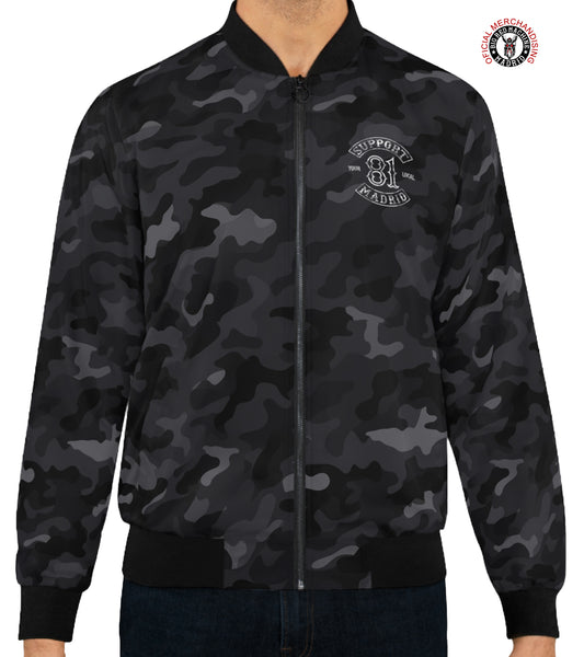 Support81 Dark Camo Lightweight Jacket PatchWork - Bomber Jacket Look