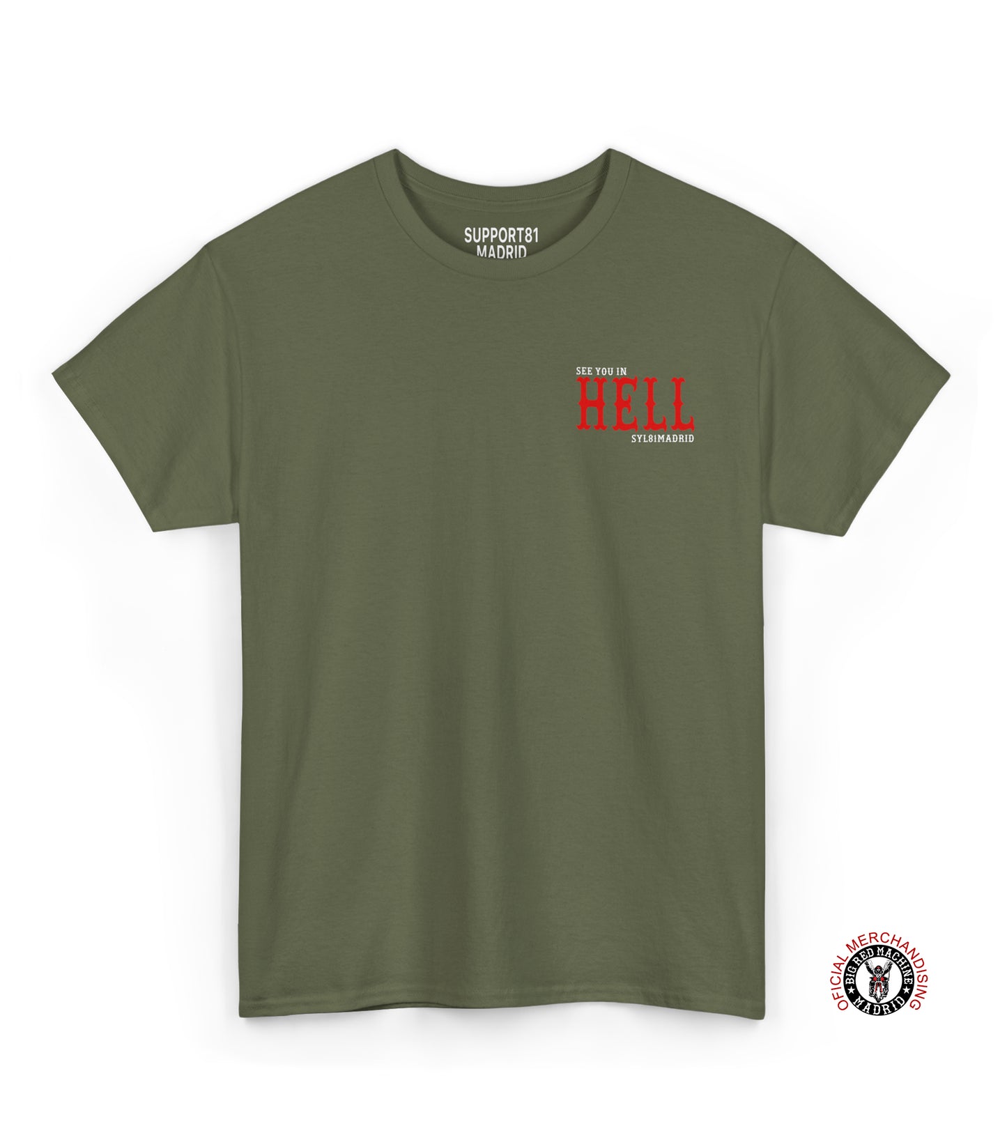 Support 81 Madrid T-Shirt See You In Hell, Motorcycle Club Inspired Tee For Men & Women, MC Supporter Shirt, Hells Angels Club Style