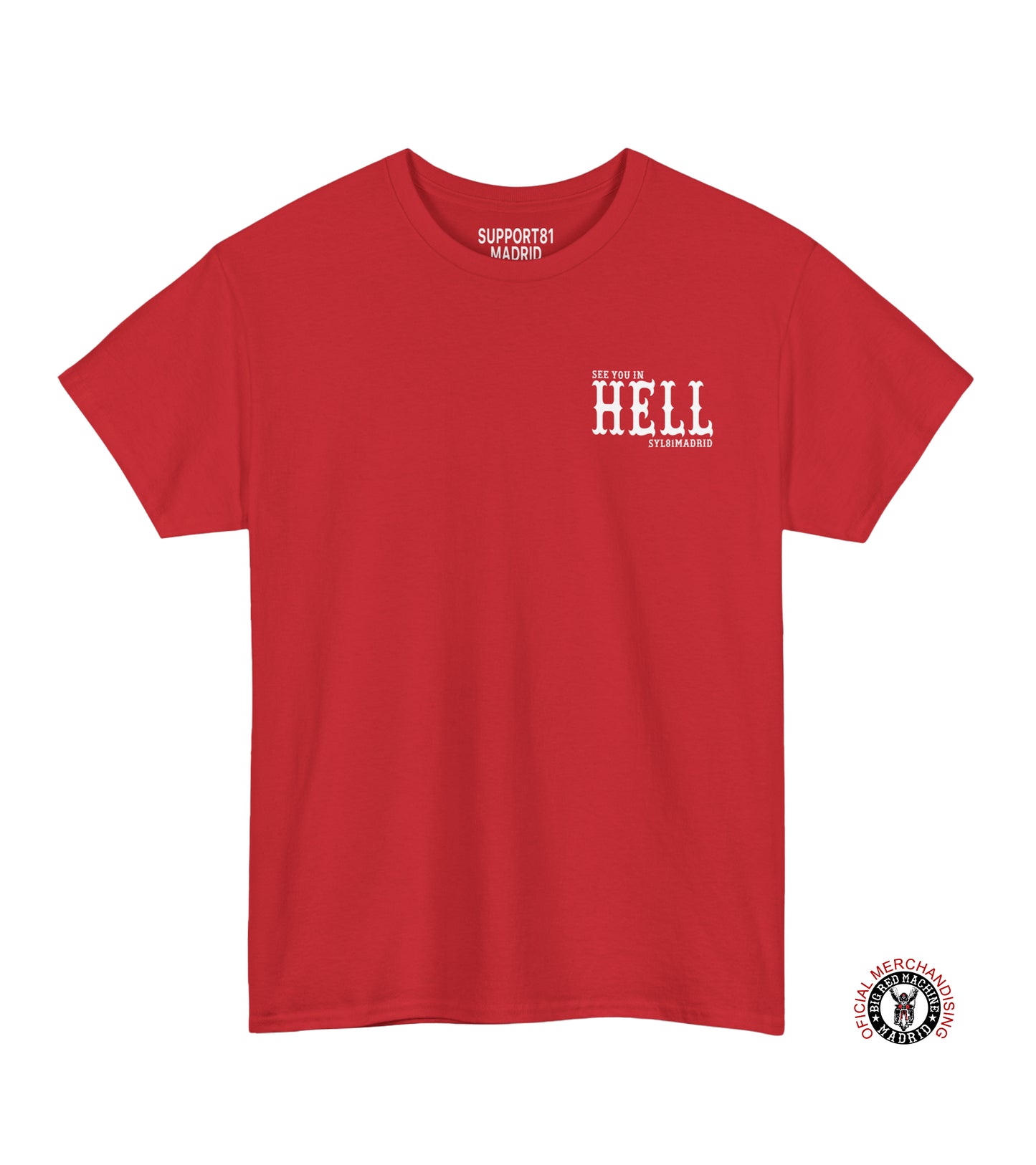 Support 81 Madrid T-Shirt See You In Hell, Motorcycle Club Inspired Tee For Men & Women, MC Supporter Shirt, Hells Angels Club Style