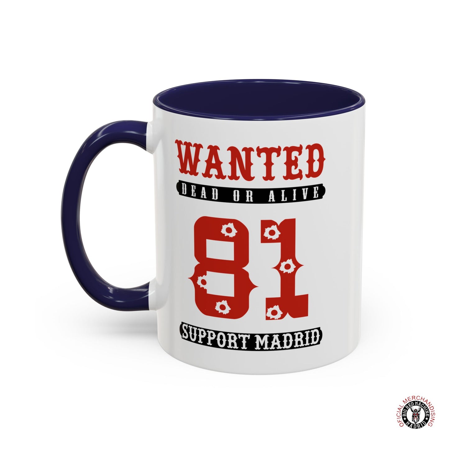 Wanted Support 81 Coffee Mugs 11oz - 0.33ml Navy Left