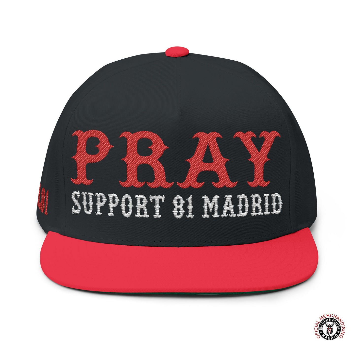 Pray Support 81 Madrid Snapback Baseball Hat Embroidered Flat Bill Cap
