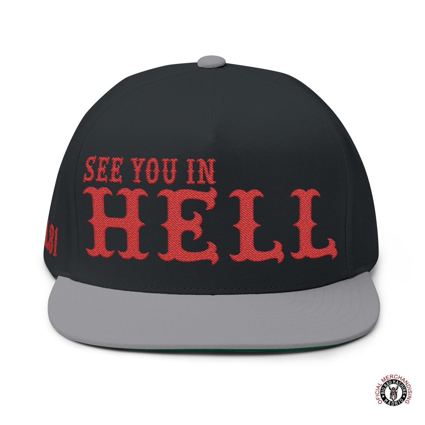 See You in Hell Baseball Hat Embroidered Flat Bill Cap Support 81