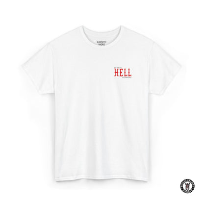 White Front Support 81 T-Shirt See You In Hell - Red And Black Graphic Design Tee