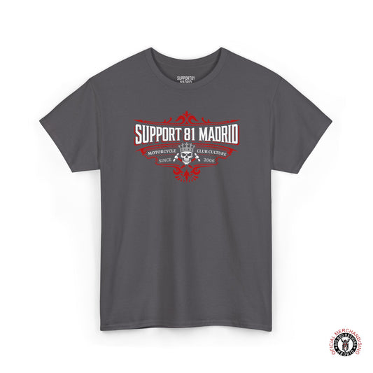 Grey Support 81 Motorcycle Club Culture T-Shirt - Tatto Inspired Tee
