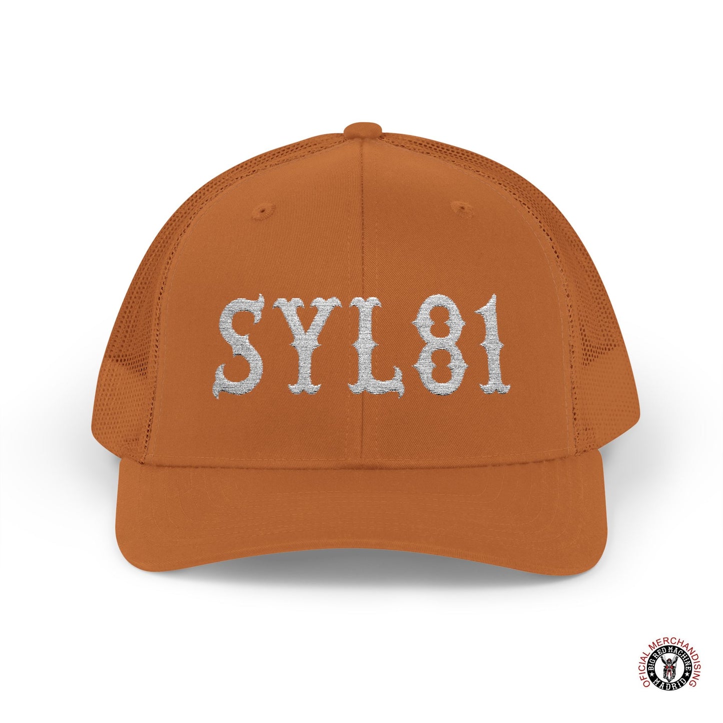 Support 81 Embroidered Letters Snapback Trucker Cap White SYL81