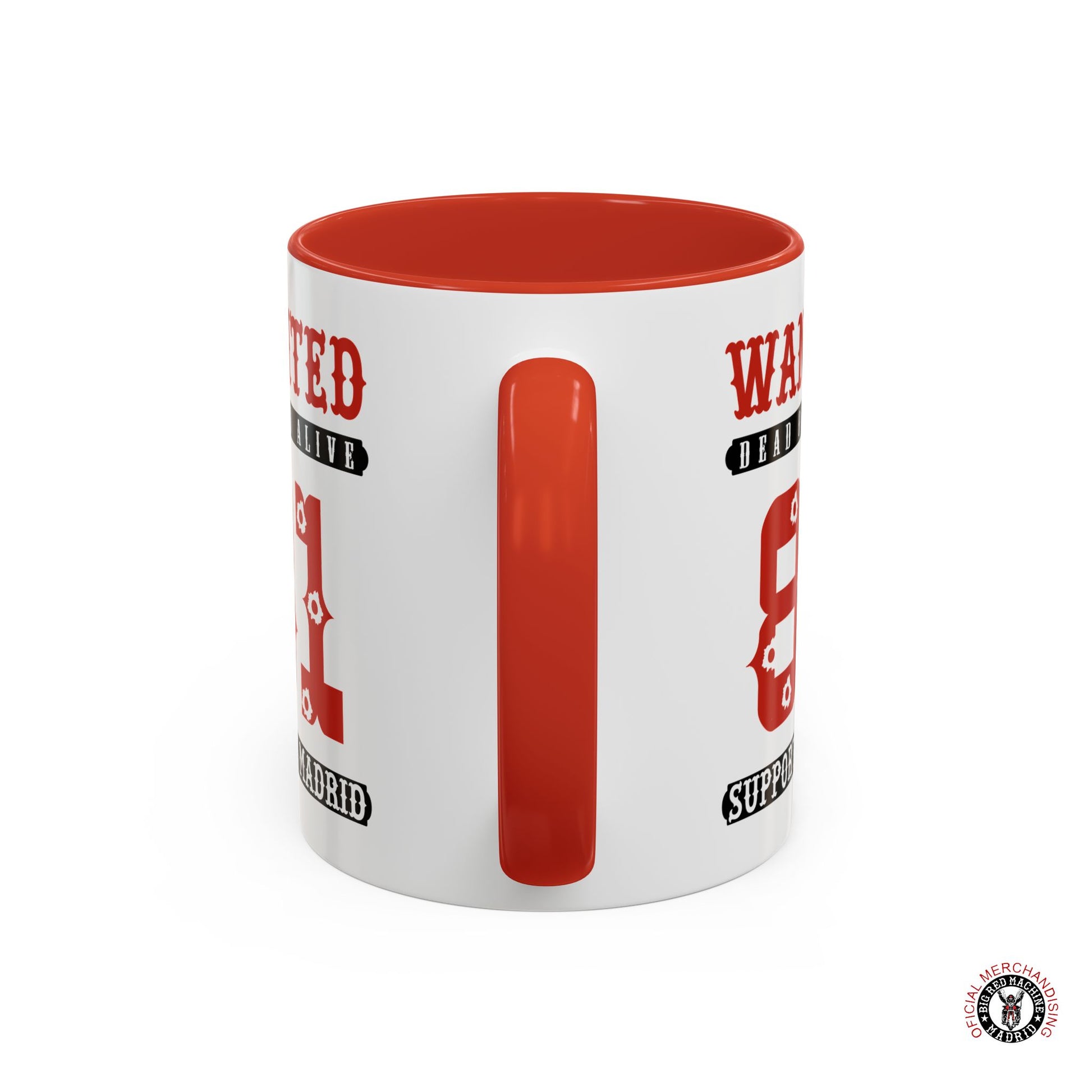 Wanted Support 81 Coffee Mugs 11oz - 0.33ml Red Handle