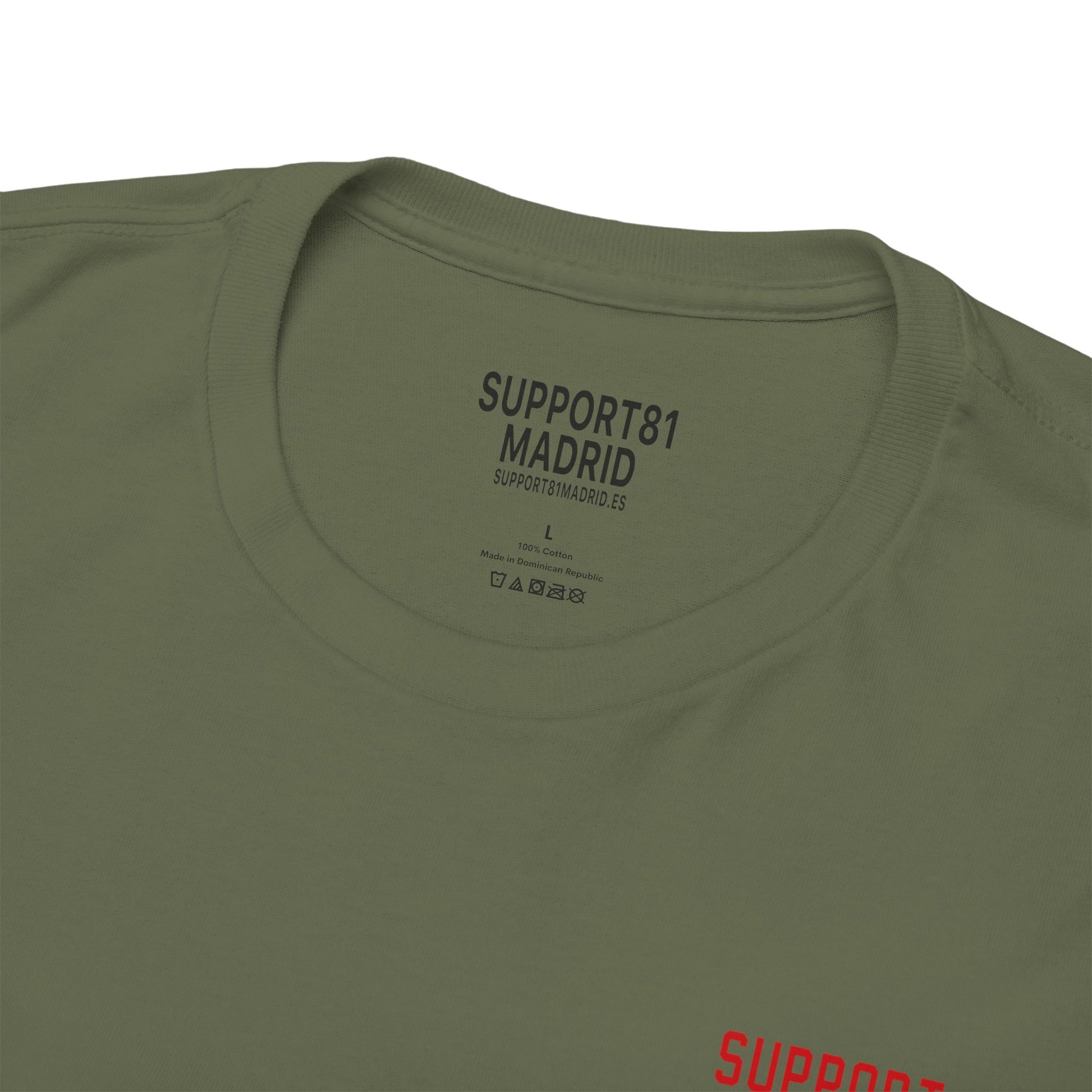 Military Green Collar View Support 81 Streetwear T-Shirt - Men's Urban Tee