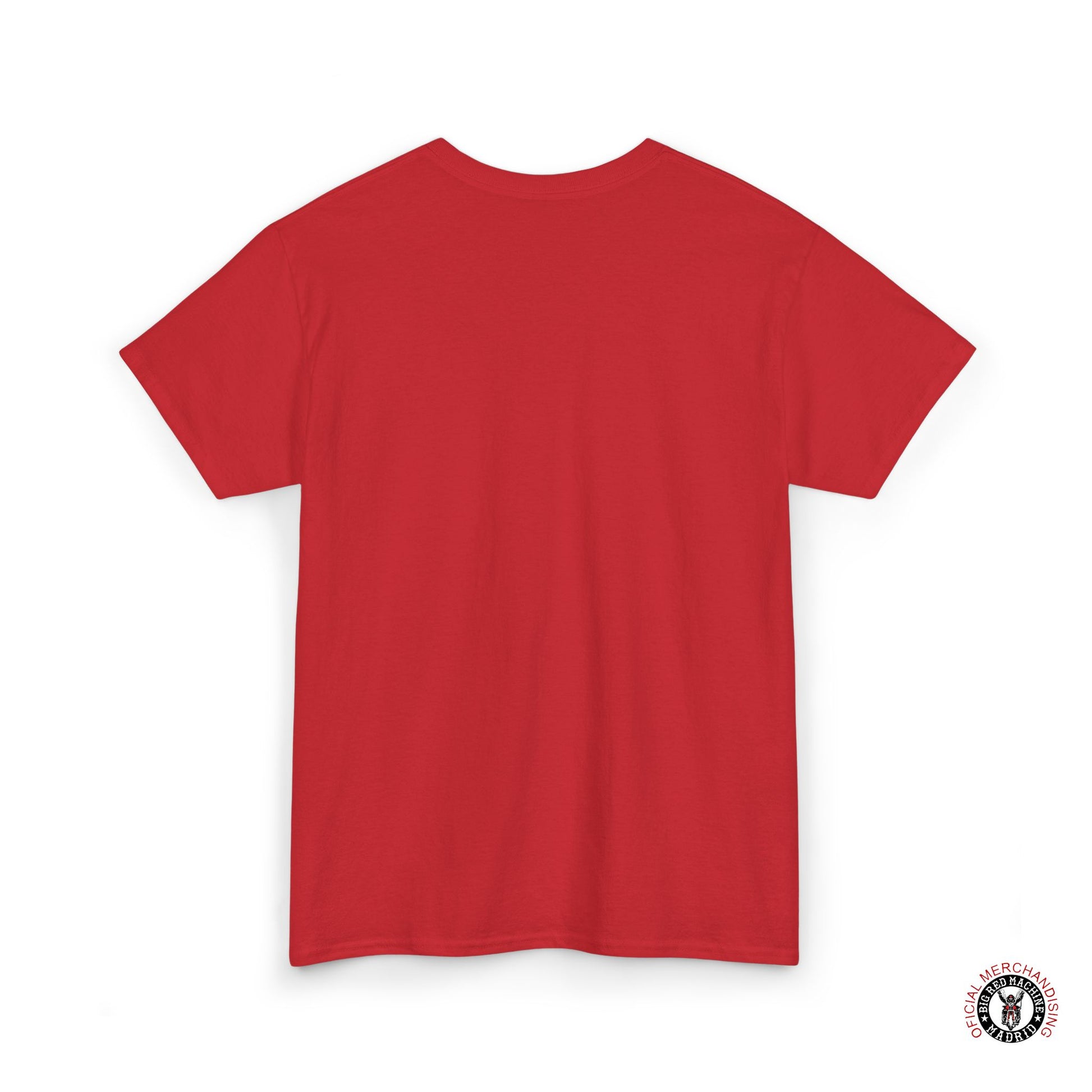 Red support 81 madrid spain biker t-Shirt graphic tee hammer design back view shown