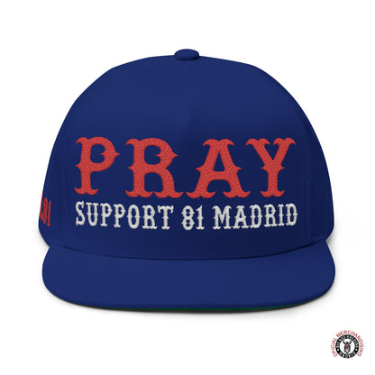 Pray Support 81 Madrid Snapback Baseball Hat Embroidered Flat Bill Cap