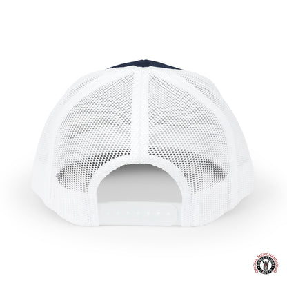 SYL81 Embroidered Letters Snapback Trucker Cap Red With White Outline Support81