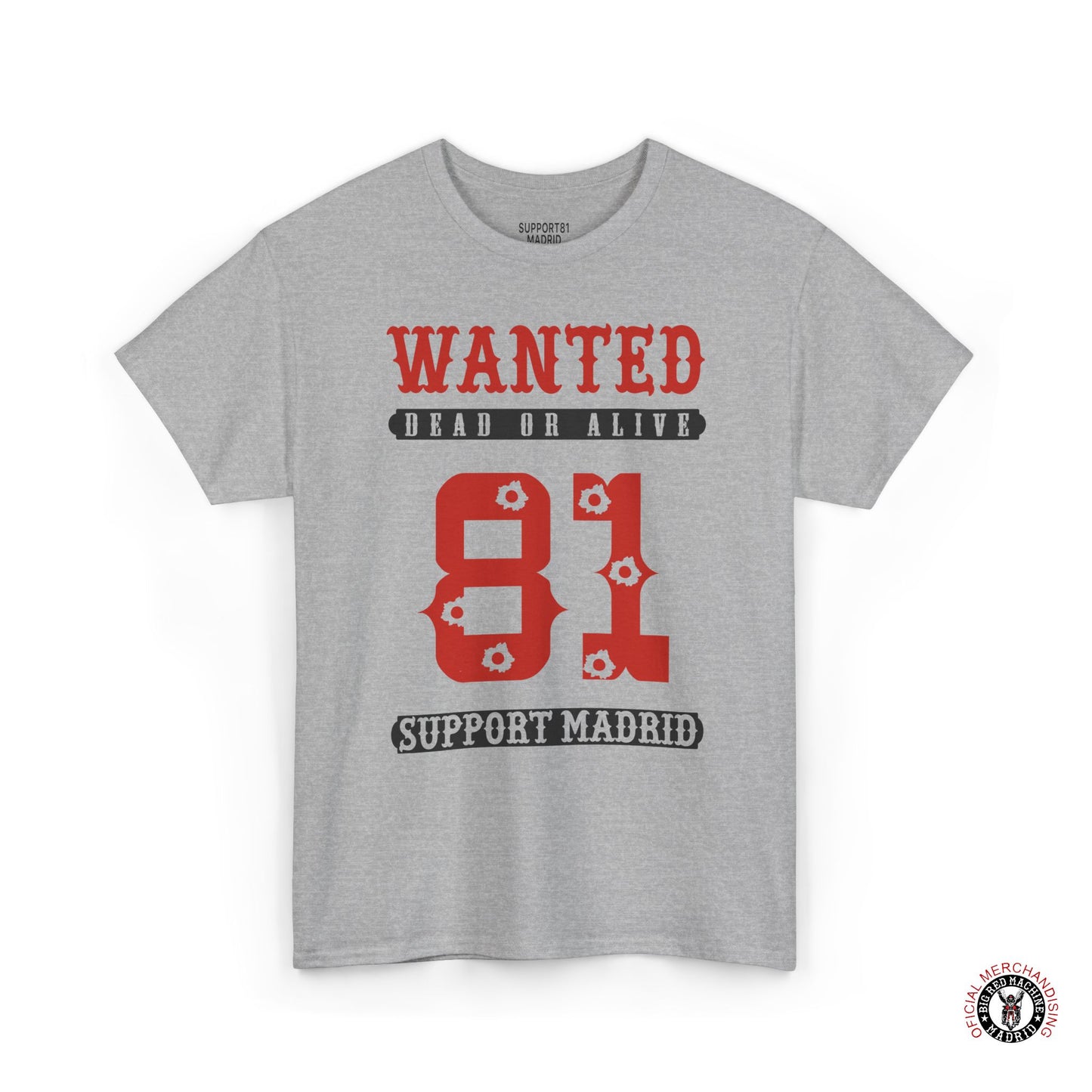 Support 81 Biker T-Shirt Wanted Motorcycle Graphic Tee