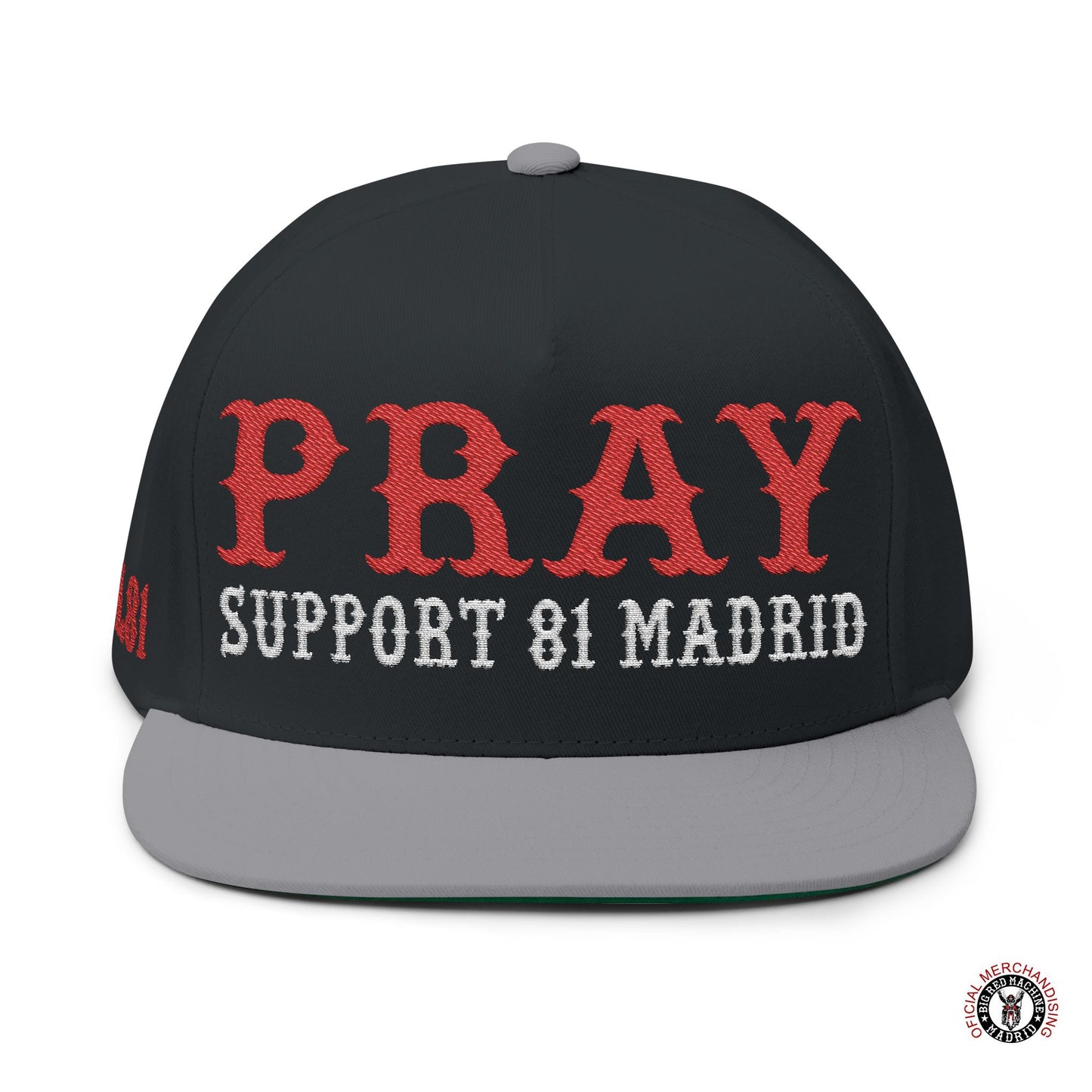 Pray Support 81 Madrid Snapback Baseball Hat Embroidered Flat Bill Cap