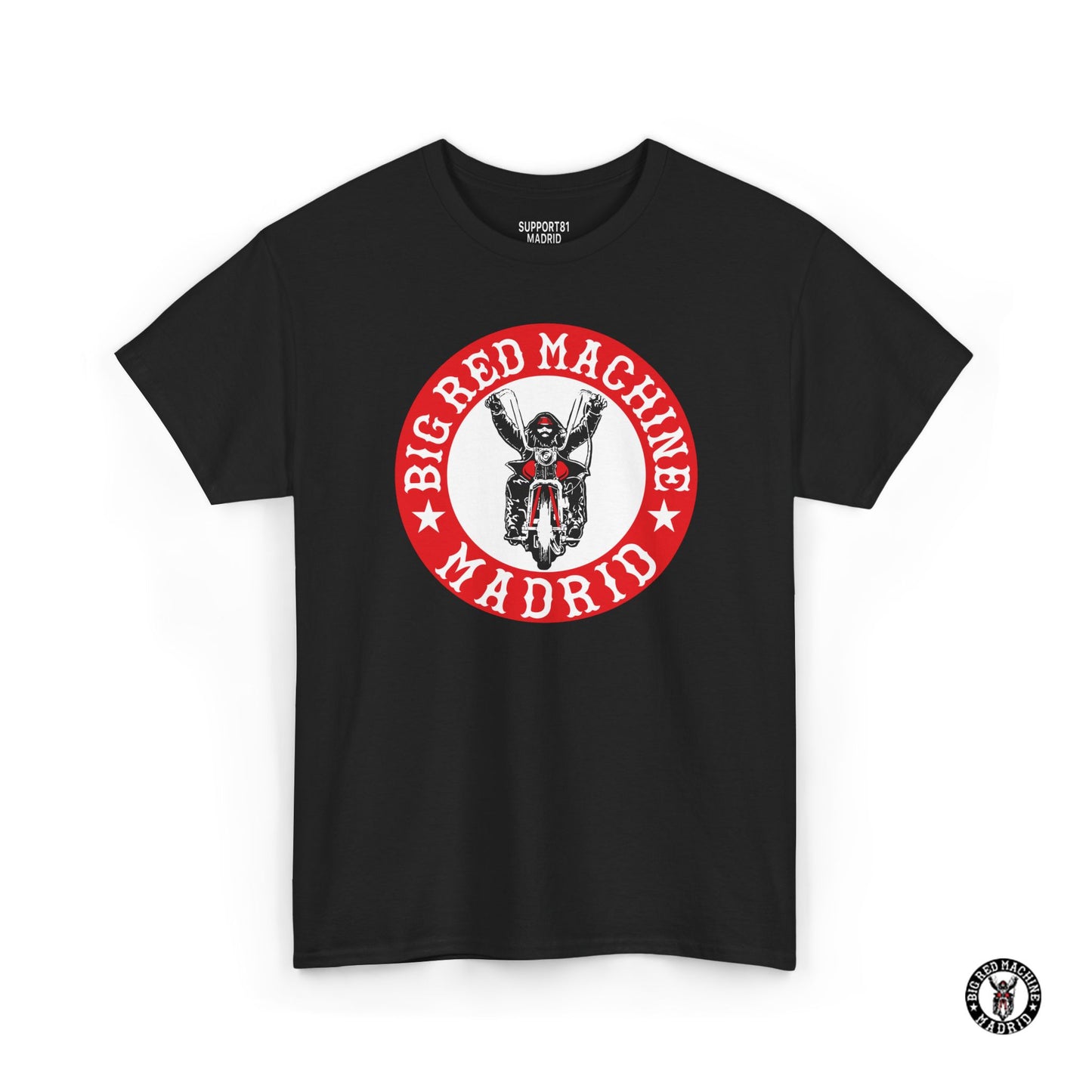 Black Support 81 Classic Biker T-Shirt Motorcycle Club Madrid