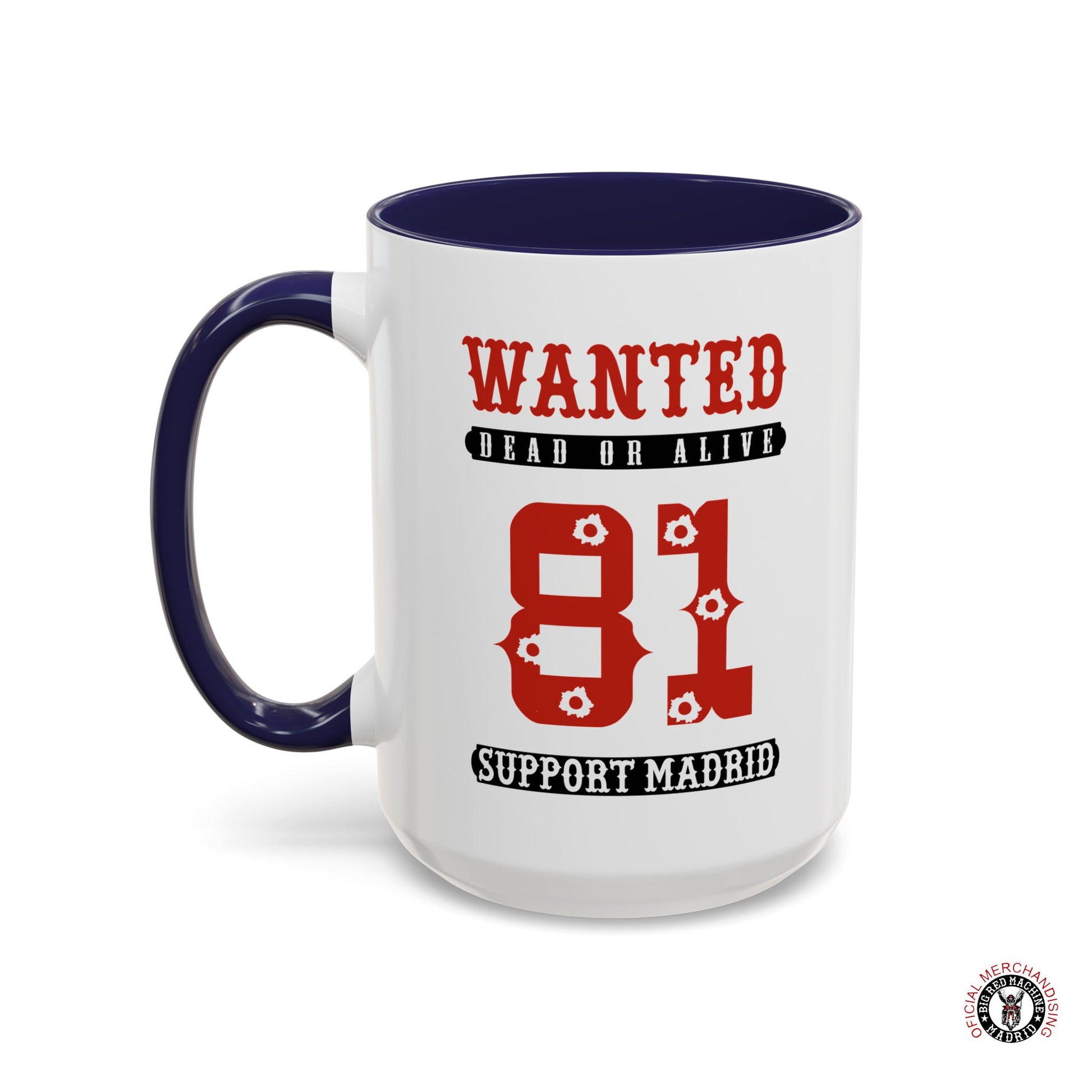 Wanted Support 81 Coffee Mugs 15oz - 0.44ml Navy Left