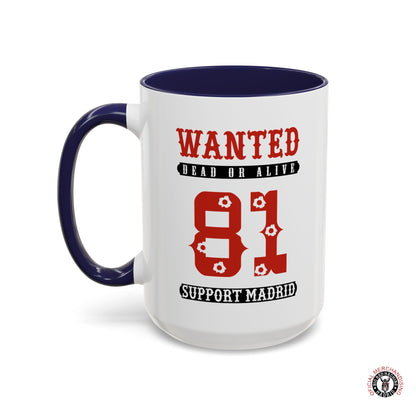 Wanted Support 81 Coffee Mugs 15oz - 0.44ml Navy Left