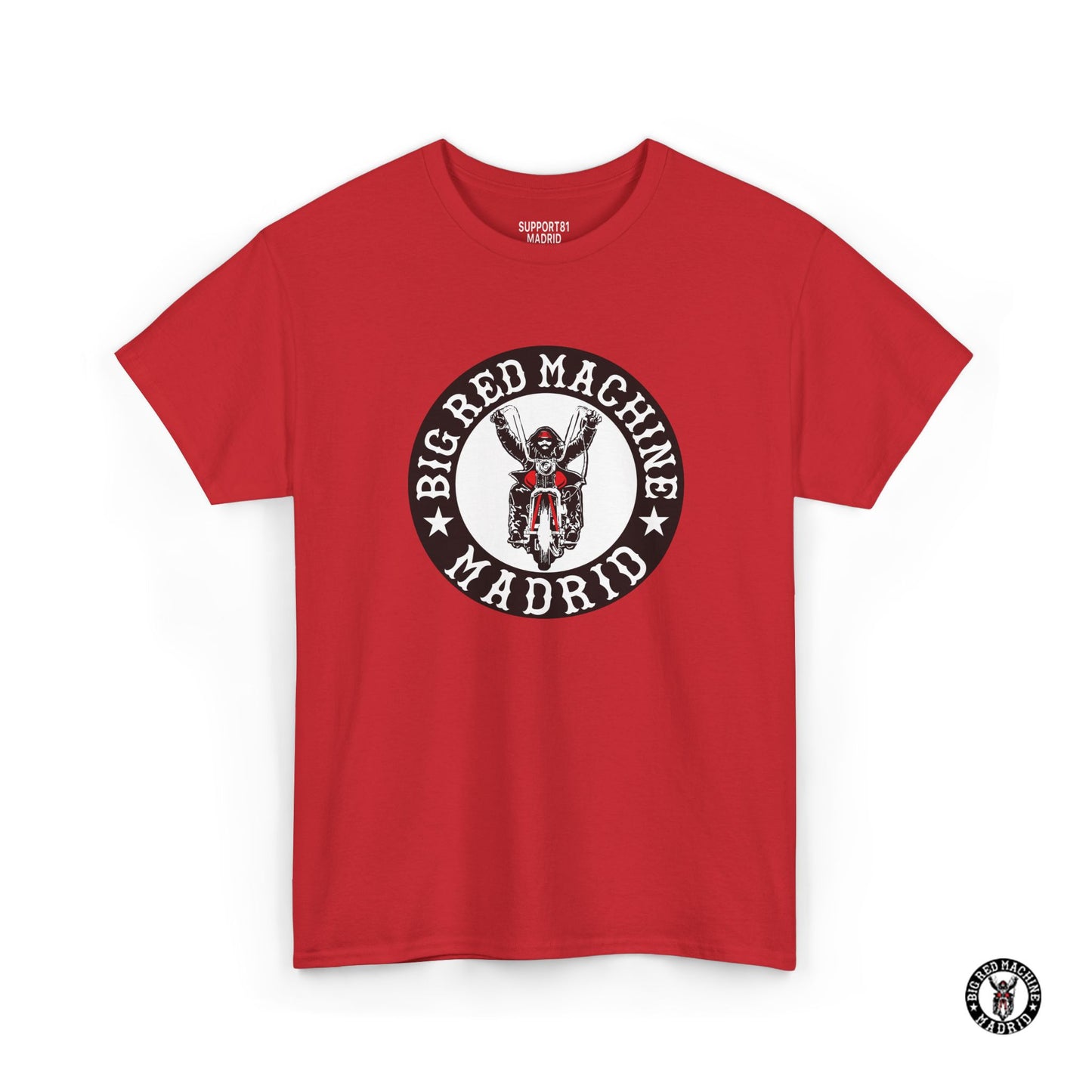 Red Support 81 Classic Biker T-Shirt Motorcycle Club Madrid