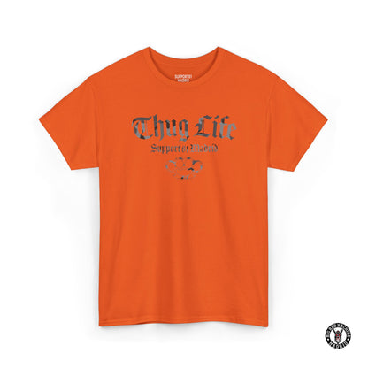Orange T-Shirt Support 81 Madrid "Th_g Life" Camouflage Biker Brotherhood.