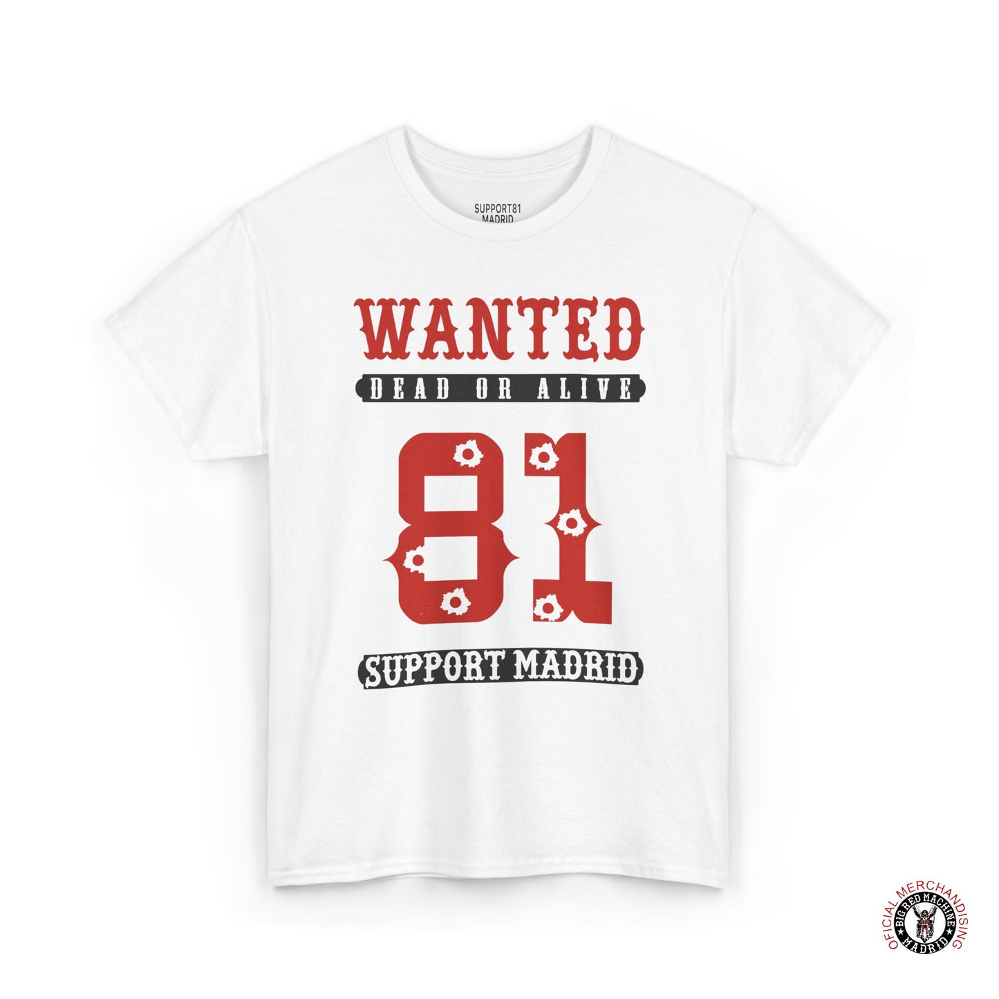Support 81 Biker T-Shirt Wanted Motorcycle Graphic Tee