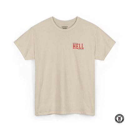 Sand Front Support 81 T-Shirt See You In Hell - Red And Black Graphic Design Tee