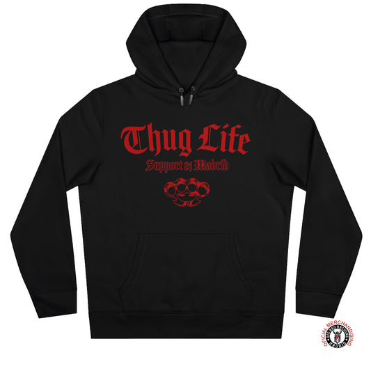 Support 81 Thug Life Sudadera Negro Para Moteros Front