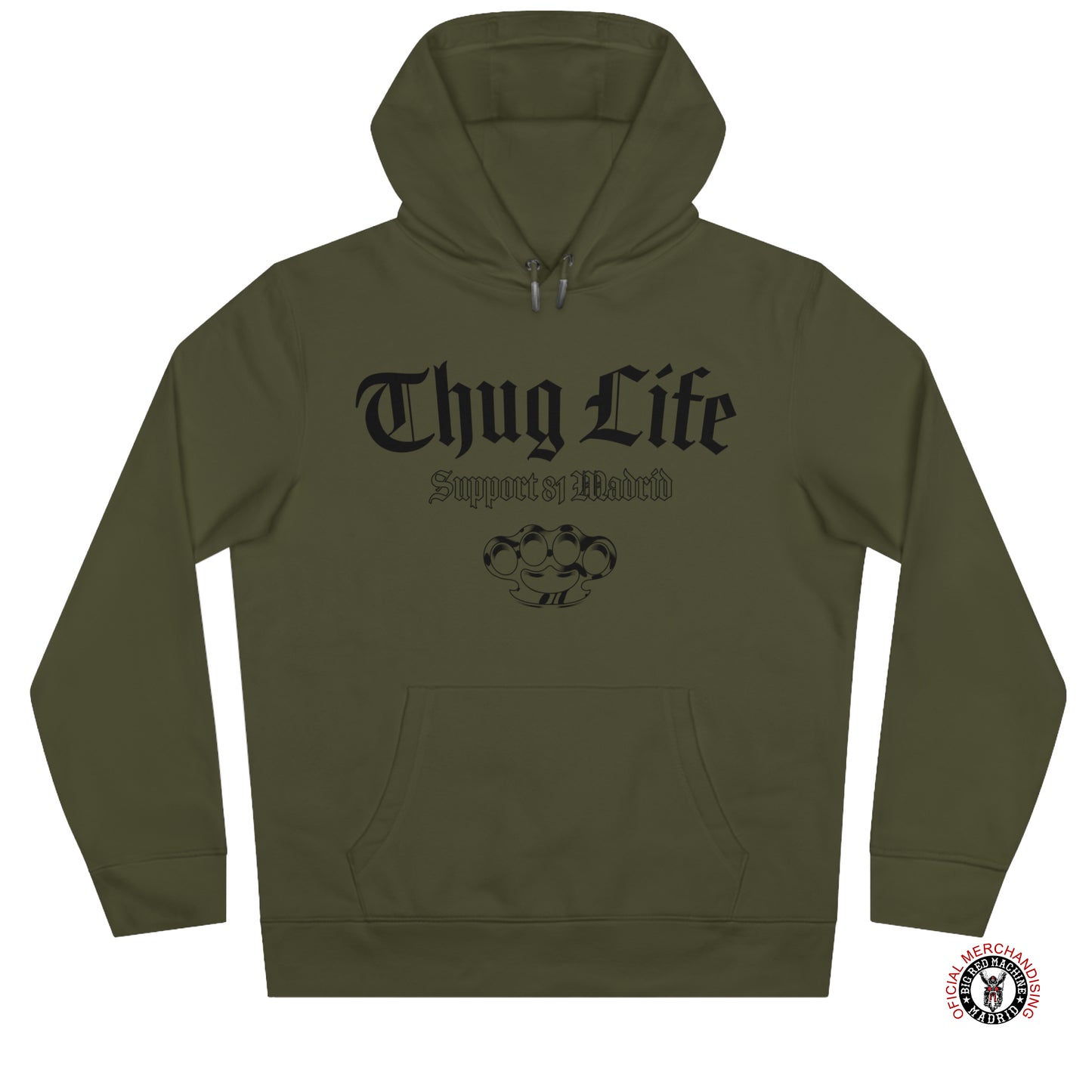 Support 81 Thug Life Sudadera Caqui Para Moteros Front