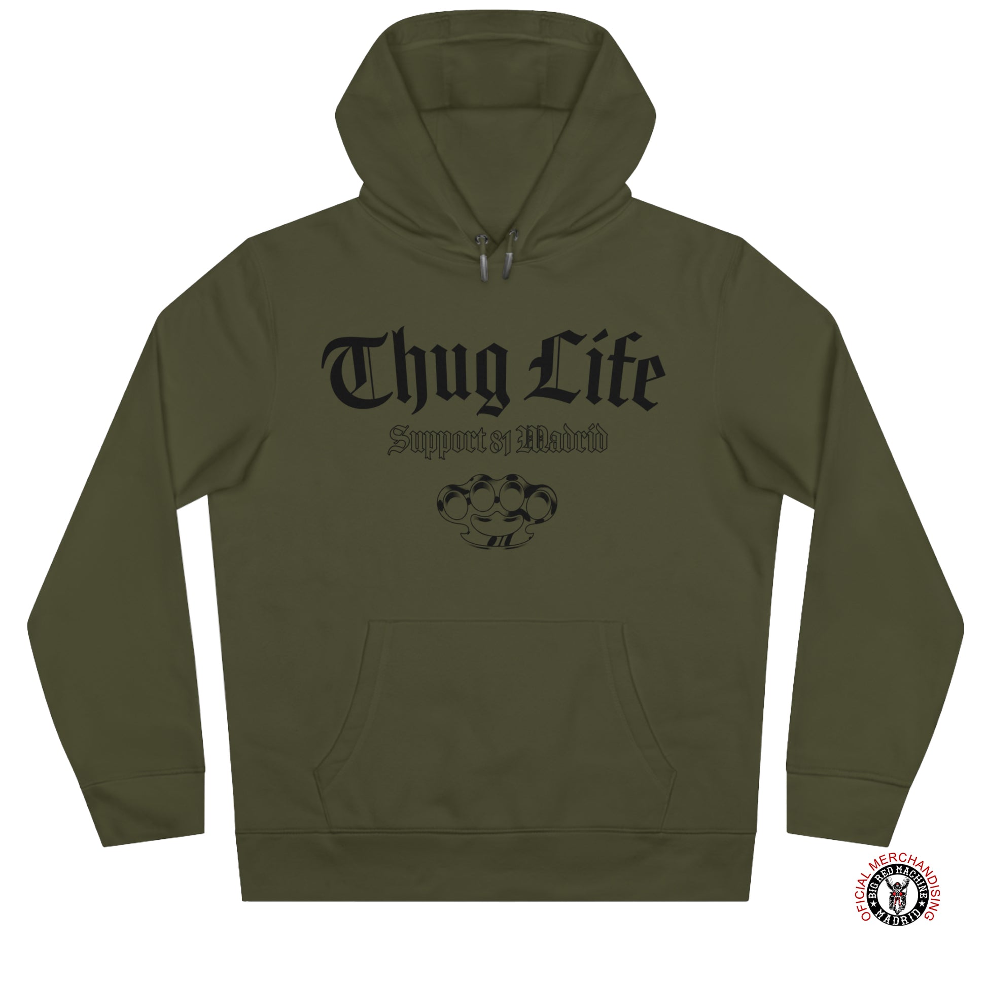 Support 81 Thug Life Sudadera Caqui Para Moteros Front