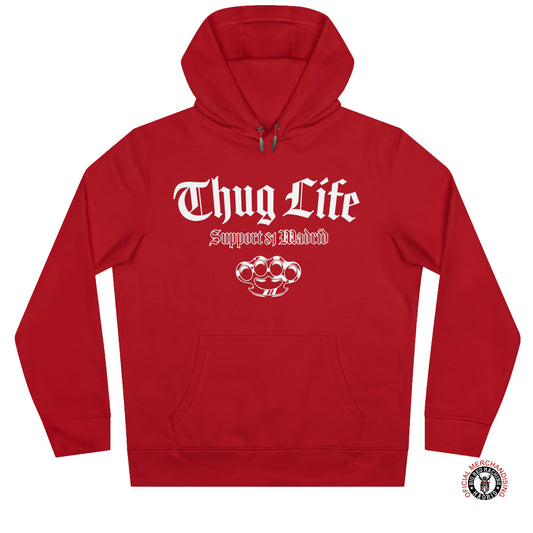 Support 81 Thug Life Sudadera Roja Para Moteros Front