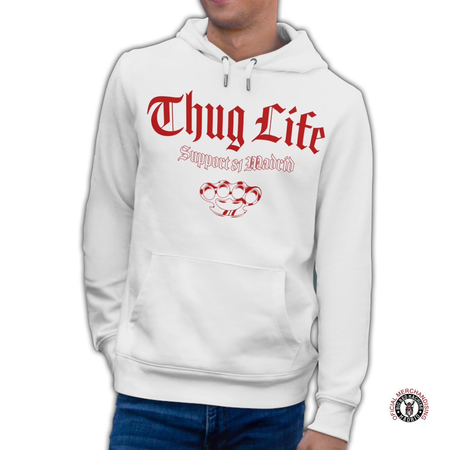 Support 81 Thug Life Sudadera Blanco Para Moteros Men