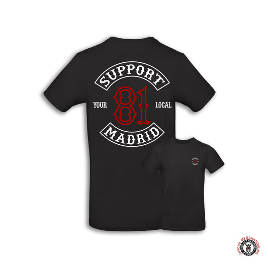 Patchwork Support 81 Madrid Negro Hells Angels Madrid