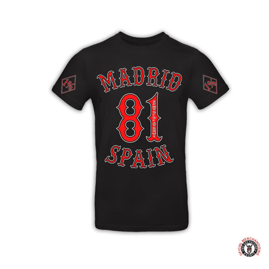 Madrid Spain Support 81 Camiseta Negra