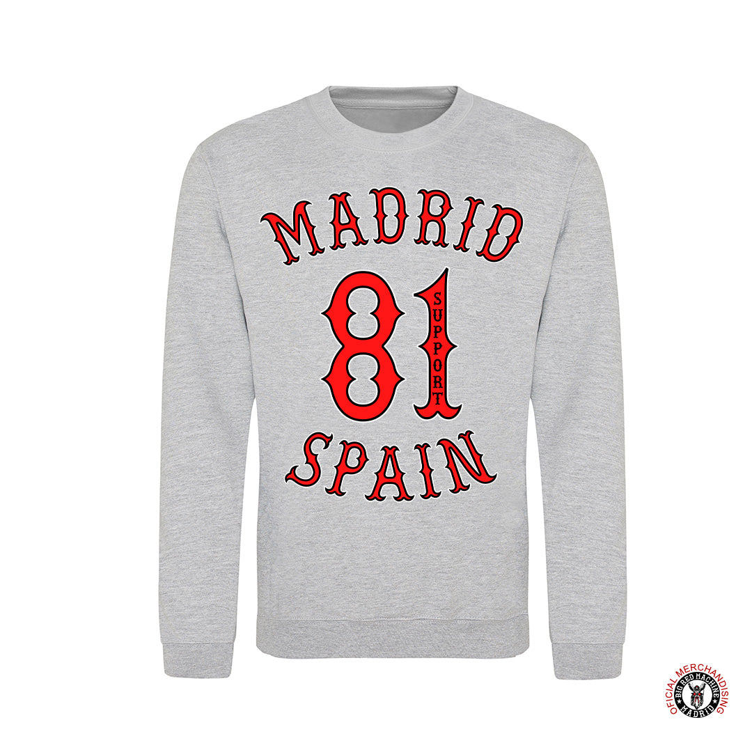 Sudadera Madrid Support81 Spain Heather Grey Premium Sweatshirt