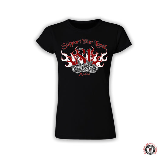 Hell Flower – Camiseta Premium Mujer Support 81 Madrid