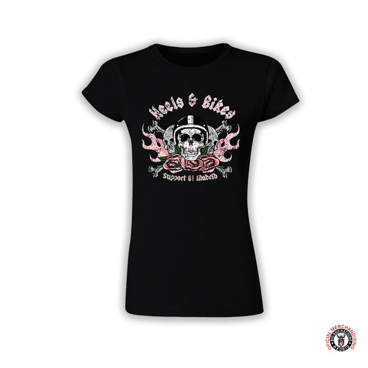 Heels And Bikes Rosa – Camiseta Premium Mujer Support 81 Madrid