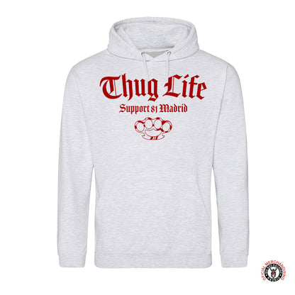 Support81 Sudadera Premium Thug Life Ash De 280g - Actitud Al Estilo Biker