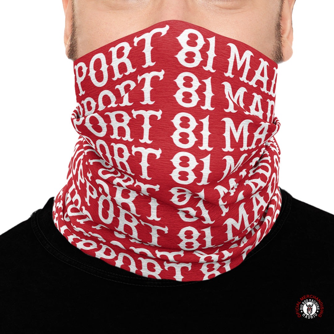 Bandana De Cuello Support 81 Madrid Rojo – Espíritu Rebelde en Blanco