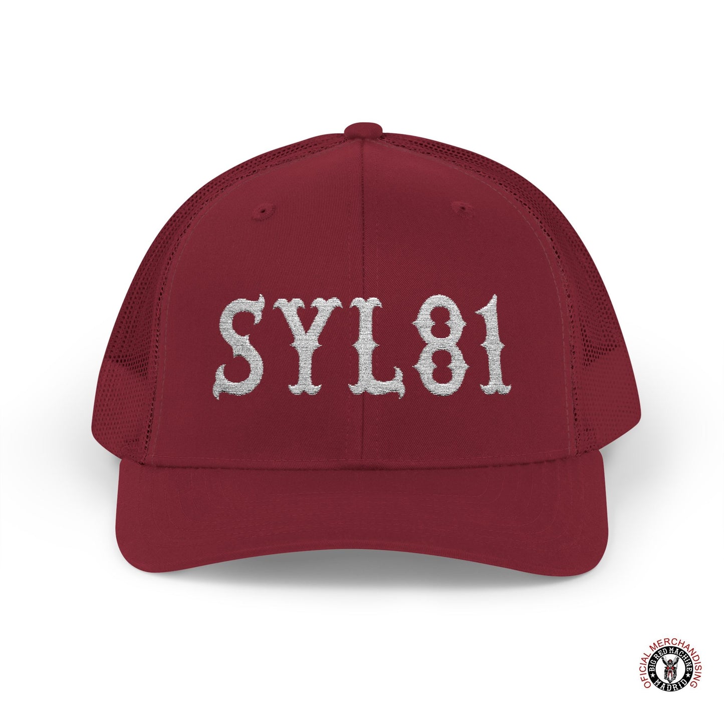 Support 81 Embroidered Letters Snapback Trucker Cap White SYL81