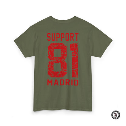 Military Green Back Support 81 Streetwear T-Shirt - Men's Urban Tee