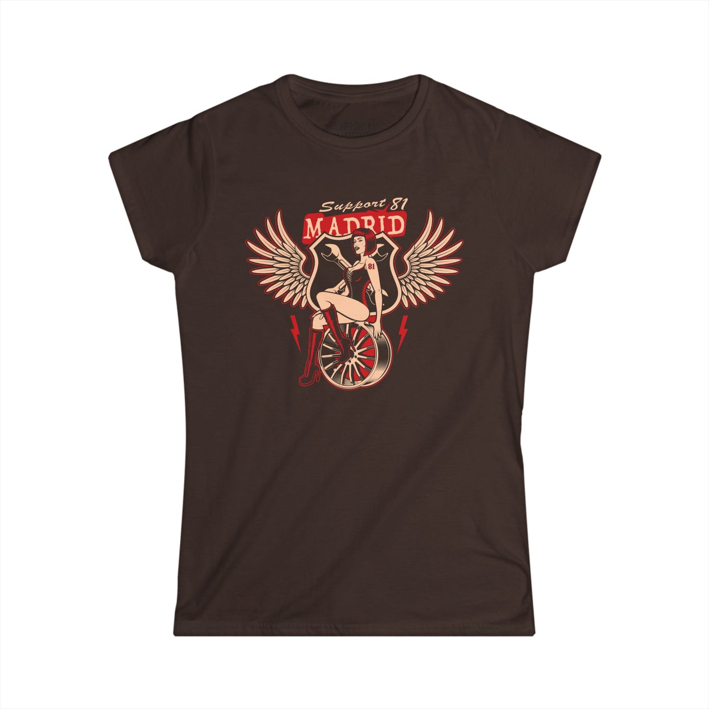 Wings And Wheels Womens T-Shirt Support 81