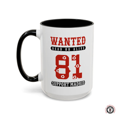 Wanted Support 81 Coffee Mugs 15oz - 0.44ml Black Left