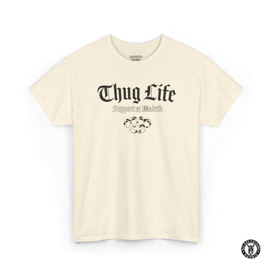 Natural T-Shirt Support 81 Madrid "Th_g Life" Streetwear Motorcycle Tee